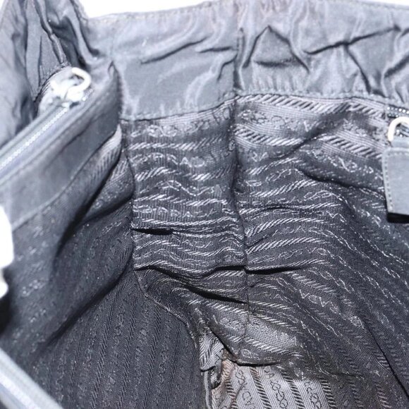 PRADA Shoulder Bag Nylon Black Silver Auth 146770 - Picture 13 of 16